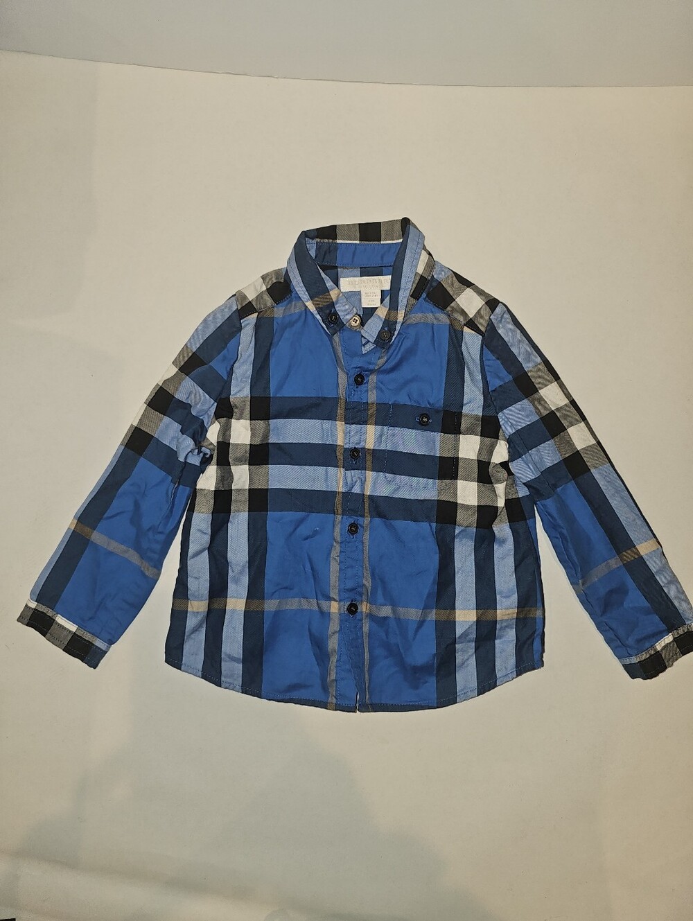 NWOT | 18M / 86cm | Burberry Children | Blue Check Button-Down Shirt